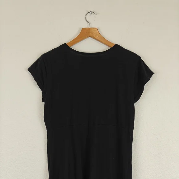 Johnny Was JWLA Floral Embroidered T-shirt Dress in Black Y2K Size Medium - Picture 14 of 15